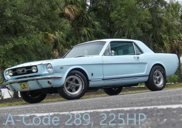 1966 Ford Mustang “A” Code 289 V8 225HP Coupe